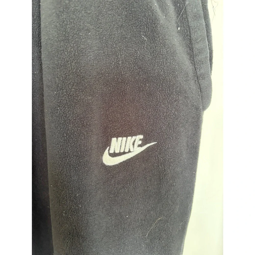 Nike Mens XXL Black Polar Fleece Joggers Nylon Side Panel Sweatpants Futura Logo